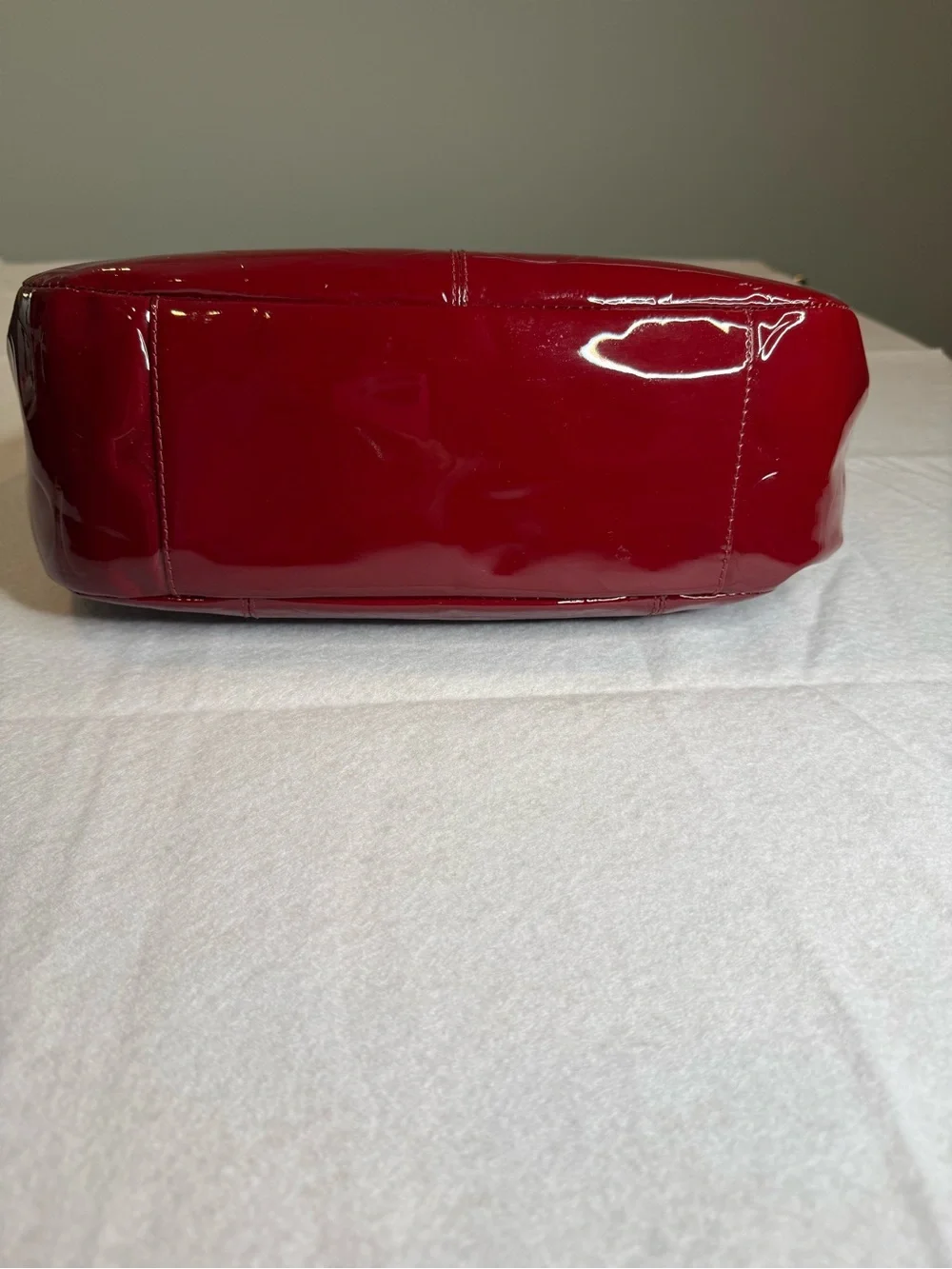 Vintage Coach Red Patent Leather Tote Bag Y2K Retro